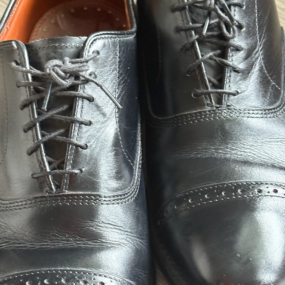 Allen Edmonds by Brooks Brothers Classic Black Leather Men's Dress Shoes Size 9